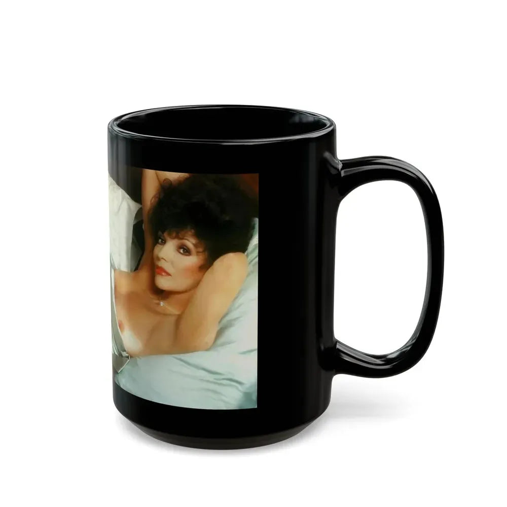 Joan Collins #393 - Dec. 1983 Playboy Photo (Vintage Female Icon) Black Coffee Mug - Go Mug Yourself