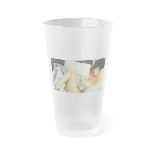 Joan Collins #393 - Dec. 1983 Playboy Photo (Vintage Female Icon) Frosted Pint Glass 16oz 16oz Frosted - Go Mug Yourself