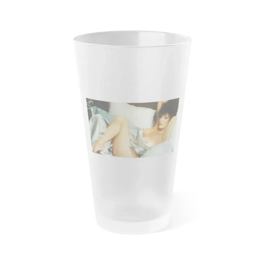 Joan Collins #393 - Dec. 1983 Playboy Photo (Vintage Female Icon) Frosted Pint Glass 16oz 16oz Frosted - Go Mug Yourself