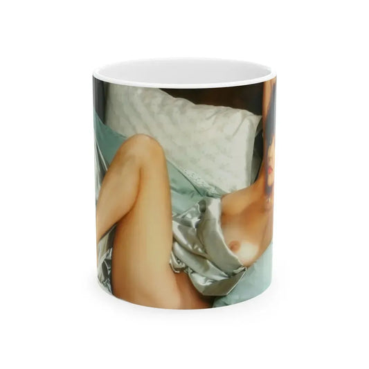 Joan Collins #393 - Dec. 1983 Playboy Photo (Vintage Female Icon) White Coffee Mug 11oz - Go Mug Yourself