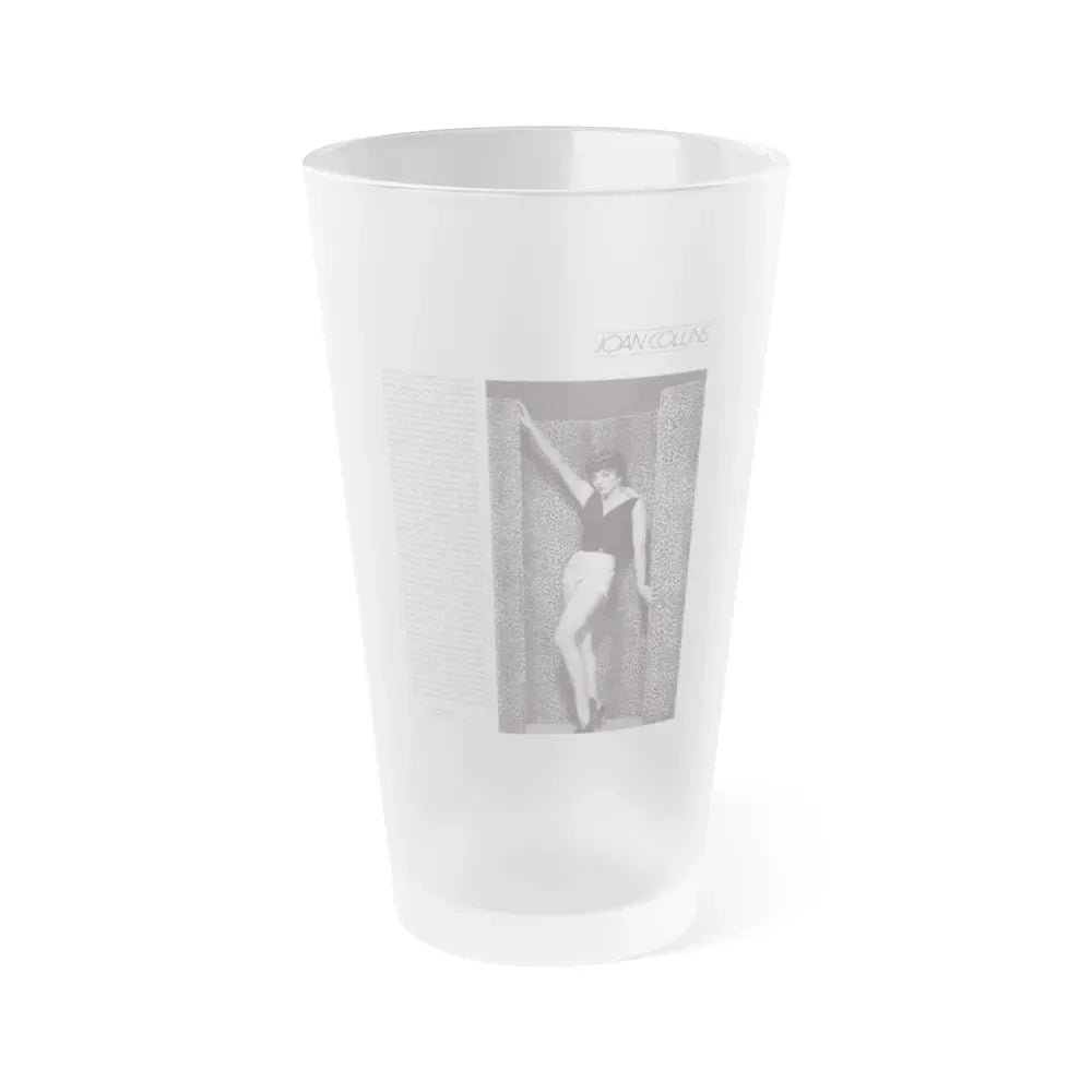 Joan Collins #397 (Vintage Female Icon) Frosted Pint Glass 16oz 16oz Frosted - Go Mug Yourself