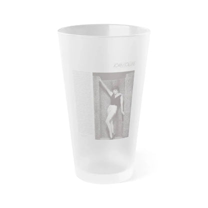 Joan Collins #397 (Vintage Female Icon) Frosted Pint Glass 16oz 16oz Frosted - Go Mug Yourself