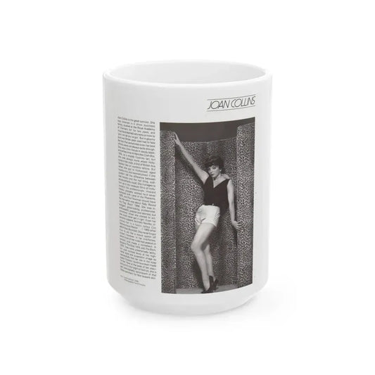 Joan Collins #397 (Vintage Female Icon) White Coffee Mug 15oz - Go Mug Yourself