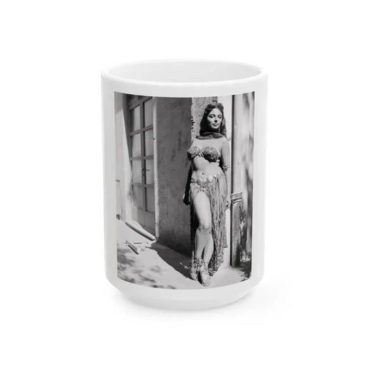 Joan Collins #399 (Vintage Female Icon) White Coffee Mug 15oz - Go Mug Yourself
