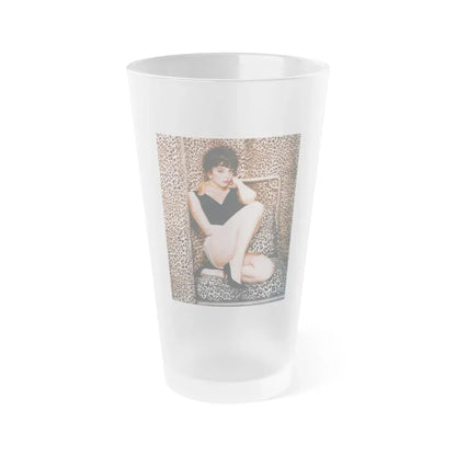 Joan Collins #40 (Vintage Female Icon) Frosted Pint Glass 16oz 16oz Frosted - Go Mug Yourself