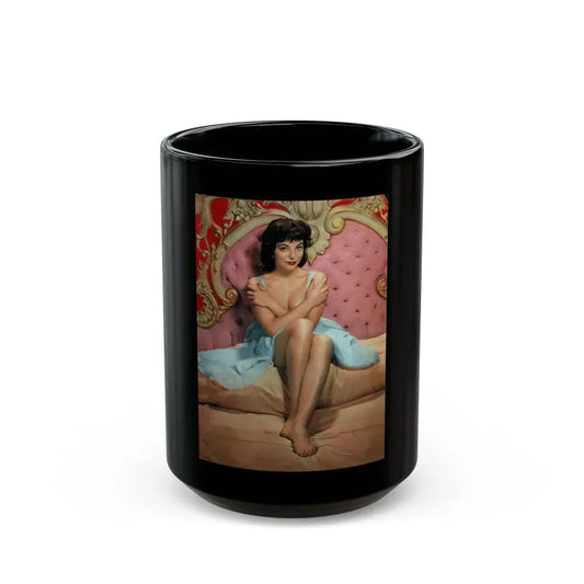 Joan Collins #401 (Vintage Female Icon) Black Coffee Mug 15oz - Go Mug Yourself