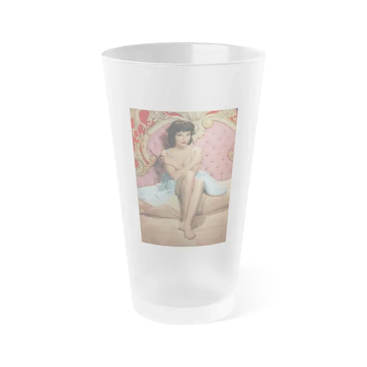 Joan Collins #401 (Vintage Female Icon) Frosted Pint Glass 16oz 16oz Frosted - Go Mug Yourself