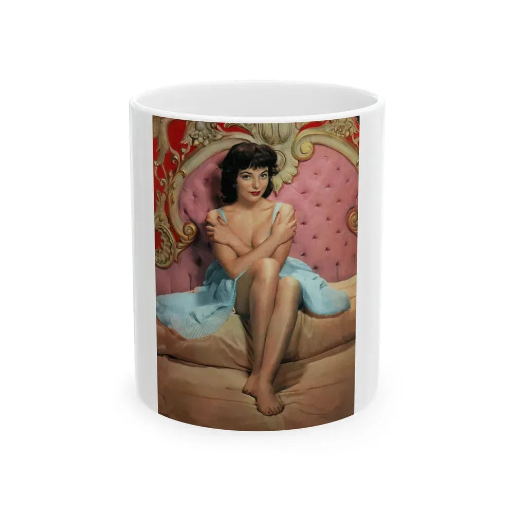 Joan Collins #401 (Vintage Female Icon) White Coffee Mug 11oz - Go Mug Yourself