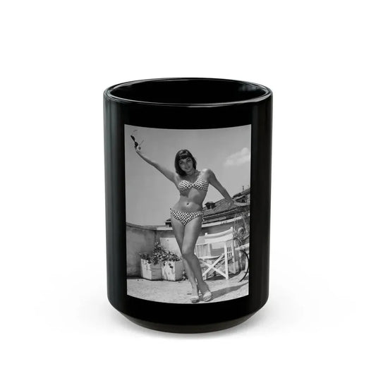 Joan Collins #404 (Vintage Female Icon) Black Coffee Mug 15oz - Go Mug Yourself