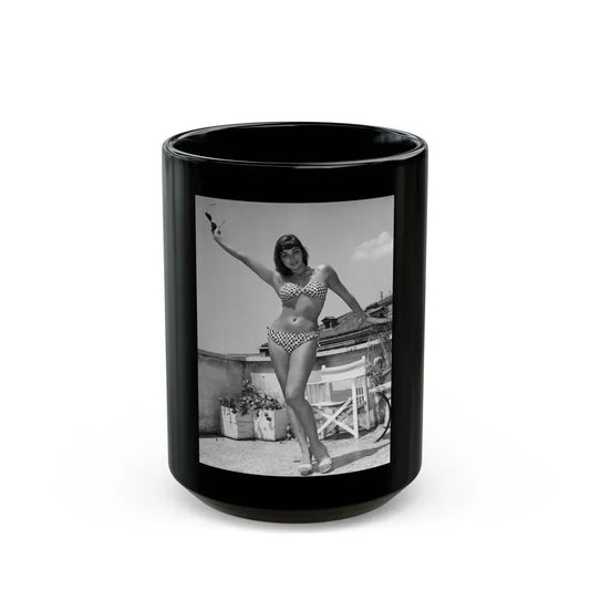 Joan Collins #404 (Vintage Female Icon) Black Coffee Mug 15oz - Go Mug Yourself