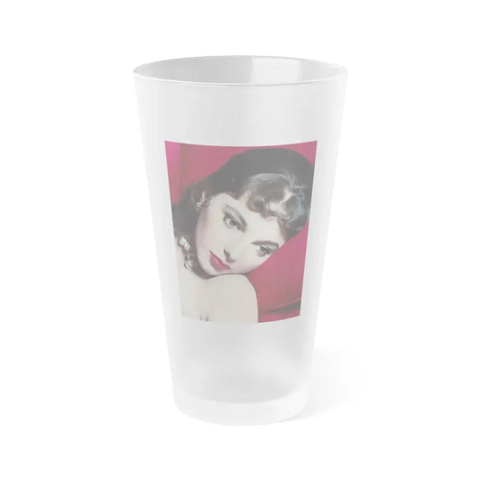 Joan Collins #407 (Vintage Female Icon) Frosted Pint Glass 16oz 16oz Frosted - Go Mug Yourself