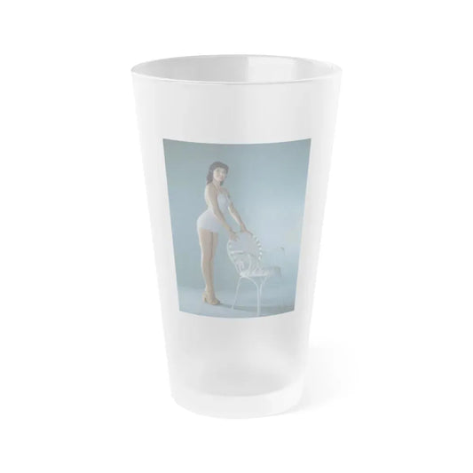 Joan Collins #409 (Vintage Female Icon) Frosted Pint Glass 16oz 16oz Frosted - Go Mug Yourself