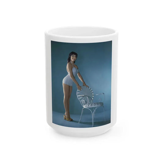 Joan Collins #409 (Vintage Female Icon) White Coffee Mug 15oz - Go Mug Yourself