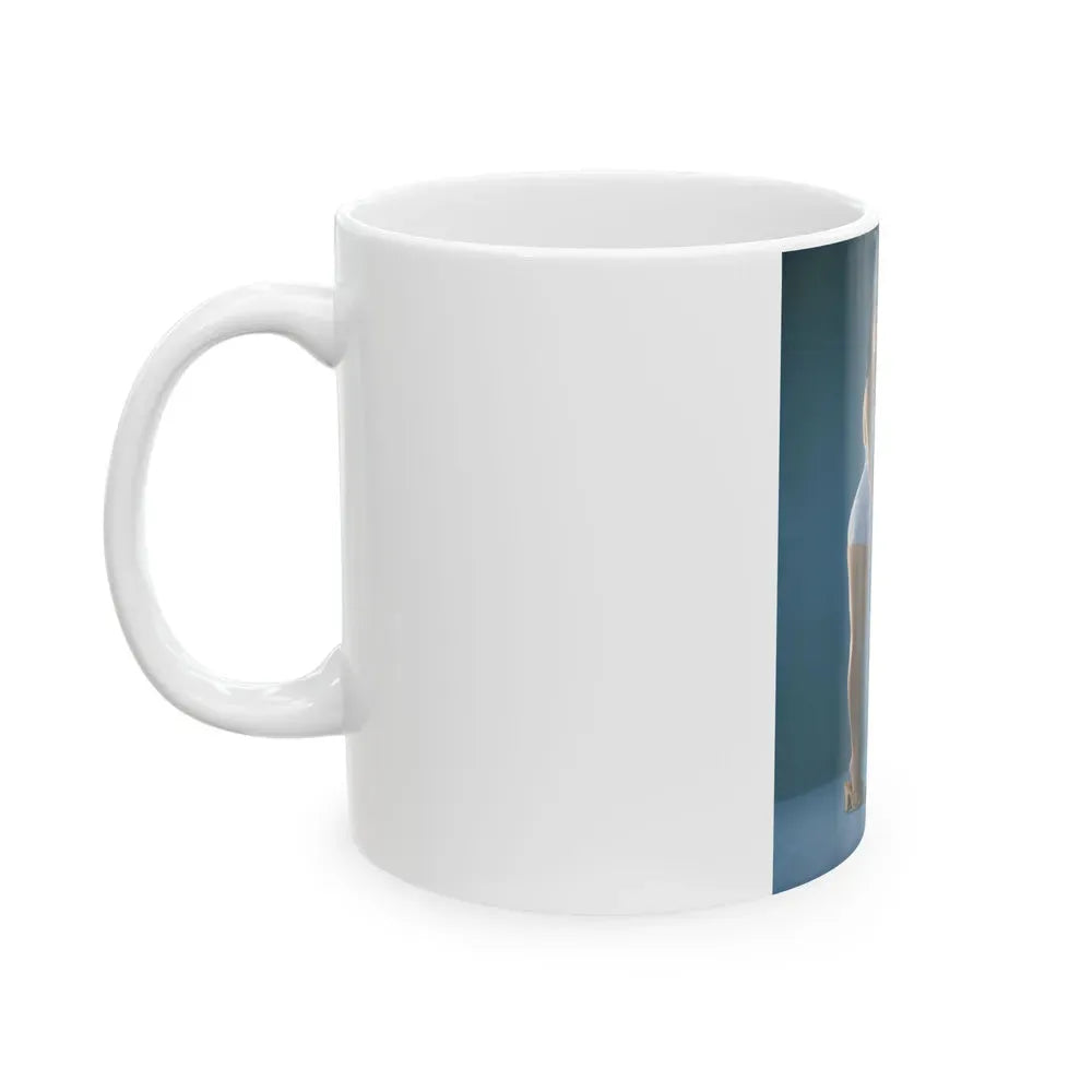 Joan Collins #409 (Vintage Female Icon) White Coffee Mug - Go Mug Yourself