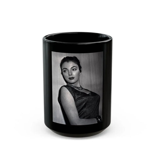 Joan Collins #416 (Vintage Female Icon) Black Coffee Mug 15oz - Go Mug Yourself