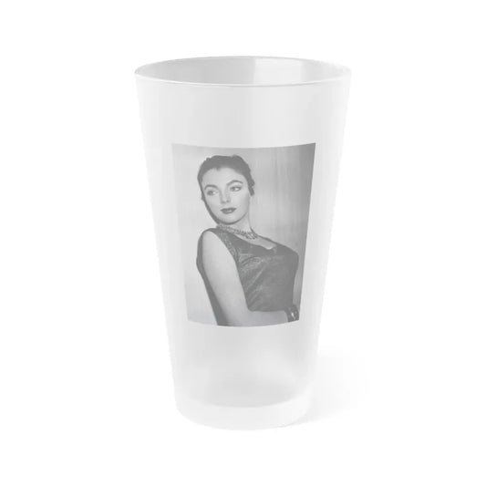 Joan Collins #416 (Vintage Female Icon) Frosted Pint Glass 16oz 16oz Frosted - Go Mug Yourself