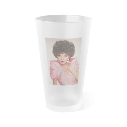 Joan Collins #418 (Vintage Female Icon) Frosted Pint Glass 16oz 16oz Frosted - Go Mug Yourself