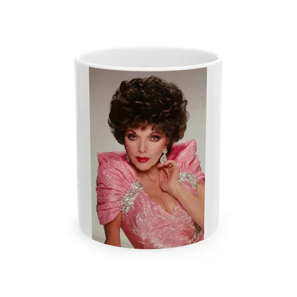Joan Collins #418 (Vintage Female Icon) White Coffee Mug 11oz - Go Mug Yourself