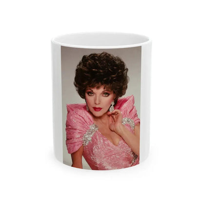 Joan Collins #418 (Vintage Female Icon) White Coffee Mug 11oz - Go Mug Yourself