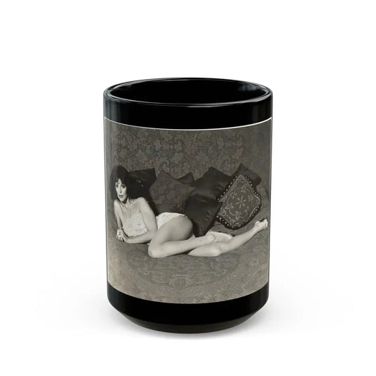 Joan Collins #419 (Vintage Female Icon) Black Coffee Mug 15oz - Go Mug Yourself