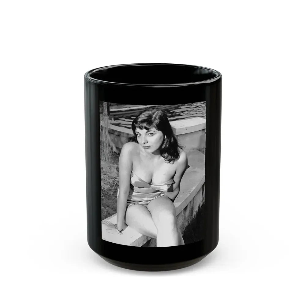 Joan Collins #420 (Vintage Female Icon) Black Coffee Mug 15oz - Go Mug Yourself