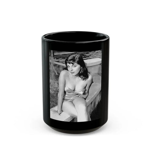Joan Collins #420 (Vintage Female Icon) Black Coffee Mug 15oz - Go Mug Yourself