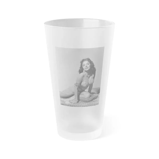 Joan Collins #424 (Vintage Female Icon) Frosted Pint Glass 16oz 16oz Frosted - Go Mug Yourself