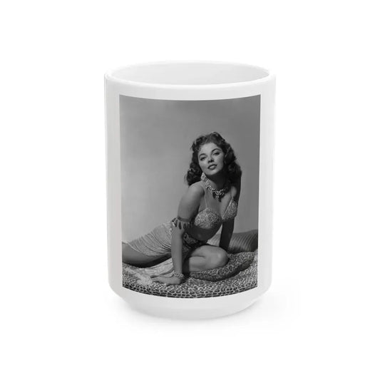 Joan Collins #424 (Vintage Female Icon) White Coffee Mug 15oz - Go Mug Yourself
