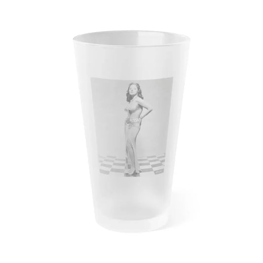 Joan Collins #427 (Vintage Female Icon) Frosted Pint Glass 16oz 16oz Frosted - Go Mug Yourself