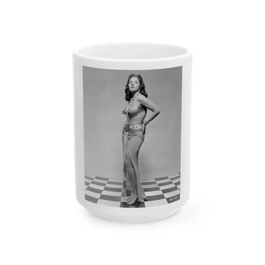 Joan Collins #427 (Vintage Female Icon) White Coffee Mug 15oz - Go Mug Yourself
