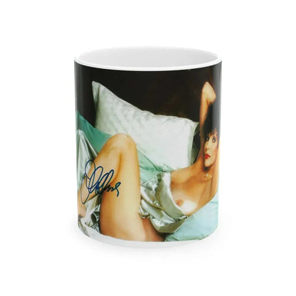 Joan Collins #429 - Topless (Vintage Female Icon) White Coffee Mug 11oz - Go Mug Yourself