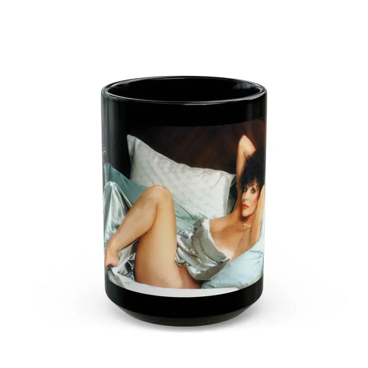 Joan Collins #429 (Vintage Female Icon) Black Coffee Mug 15oz - Go Mug Yourself
