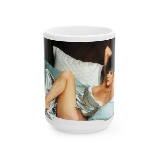 Joan Collins #429 (Vintage Female Icon) White Coffee Mug 15oz - Go Mug Yourself