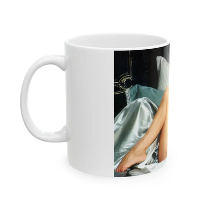 Joan Collins #429 (Vintage Female Icon) White Coffee Mug - Go Mug Yourself