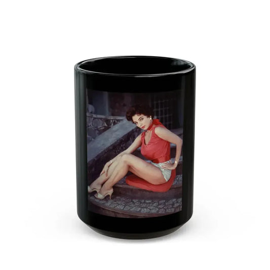 Joan Collins #430 (Vintage Female Icon) Black Coffee Mug 15oz - Go Mug Yourself