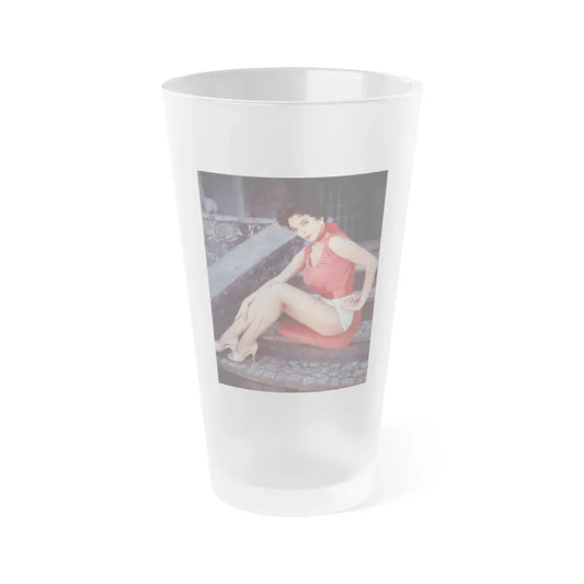 Joan Collins #430 (Vintage Female Icon) Frosted Pint Glass 16oz 16oz Frosted - Go Mug Yourself