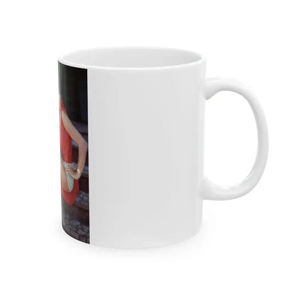 Joan Collins #430 (Vintage Female Icon) White Coffee Mug - Go Mug Yourself