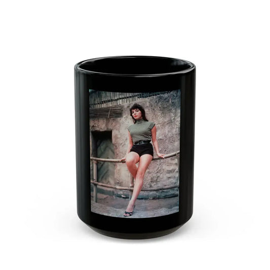 Joan Collins #431 (Vintage Female Icon) Black Coffee Mug 15oz - Go Mug Yourself