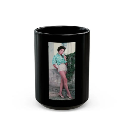 Joan Collins #432 (Vintage Female Icon) Black Coffee Mug 15oz - Go Mug Yourself
