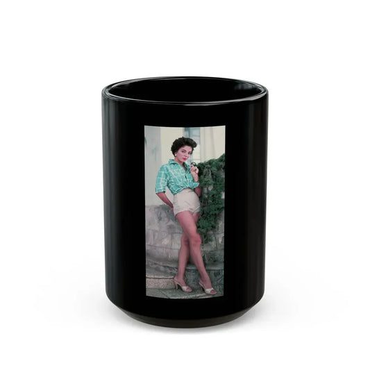 Joan Collins #432 (Vintage Female Icon) Black Coffee Mug 15oz - Go Mug Yourself