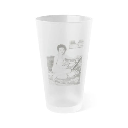 Joan Collins #434 (Vintage Female Icon) Frosted Pint Glass 16oz 16oz Frosted - Go Mug Yourself