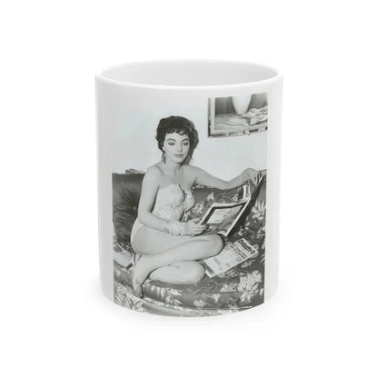 Joan Collins #434 (Vintage Female Icon) White Coffee Mug 11oz - Go Mug Yourself