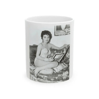 Joan Collins #434 (Vintage Female Icon) White Coffee Mug 11oz - Go Mug Yourself