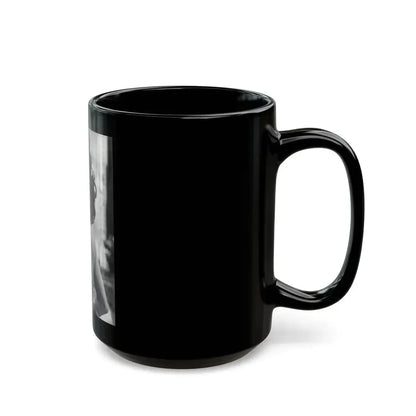 Joan Collins #435 - Topless (Vintage Female Icon) Black Coffee Mug - Go Mug Yourself