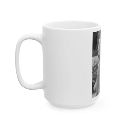 Joan Collins #435 - Topless (Vintage Female Icon) White Coffee Mug - Go Mug Yourself