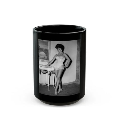 Joan Collins #436 (Vintage Female Icon) Black Coffee Mug 15oz - Go Mug Yourself