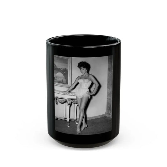 Joan Collins #436 (Vintage Female Icon) Black Coffee Mug 15oz - Go Mug Yourself