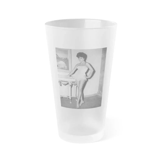 Joan Collins #436 (Vintage Female Icon) Frosted Pint Glass 16oz 16oz Frosted - Go Mug Yourself