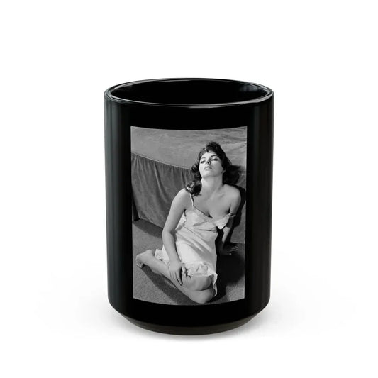 Joan Collins #439 (Vintage Female Icon) Black Coffee Mug 15oz - Go Mug Yourself