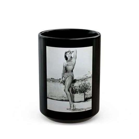 Joan Collins #440 1 (Vintage Female Icon) Black Coffee Mug 15oz - Go Mug Yourself